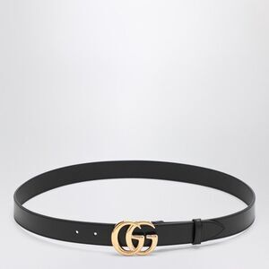 Gucci Black Gg Marmont Belt With Gg Buckle Men
